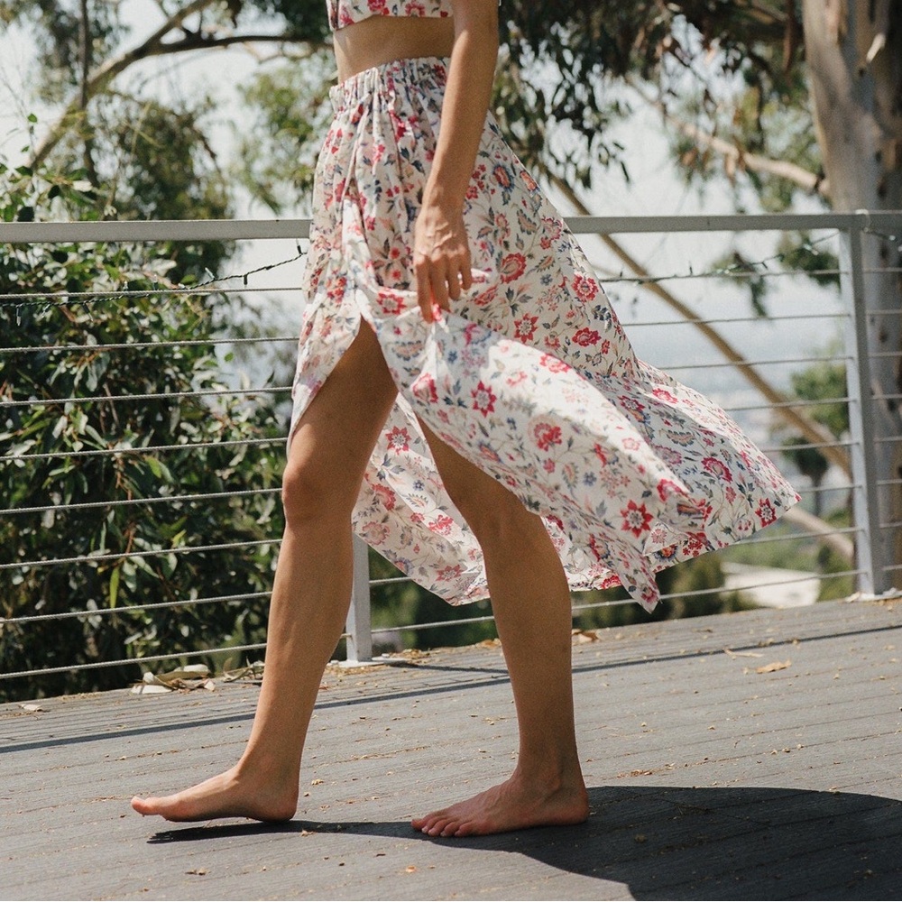 ISO emma Rothkopf Evan maxi Skirt in perennial floral